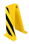 Stalen aanrijdbeveiliging magazijnstellingen/U-vormig/hoogte 400 mm/materiaaldikte 5 mm/geel-zwart