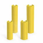 Kunststof stijlbeschermer type DFRG-1-0-400/bevestiging direkt op de stijl/hoogte 400 mm/voor stijlbreedte 75-99 mm/kleur: geel