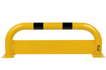 Stalen beschermbeugel 30-30-U met onderrijbeveiliging/hoogte 350 mm/breedte 1000 mm/diameter 76 mm/hoogte onderrijbeveiliging 150 mm/geel-zwart