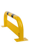 Stalen beschermbeugel 30-30-U met onderrijbeveiliging/hoogte 350 mm/breedte 1000 mm/diameter 76 mm/hoogte onderrijbeveiliging 150 mm/geel-zwart
