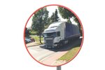 Verkeersspiegel rond TM-I AC 80/acryl &Oslash; 80 cm/kijkafstand 15-22 meter/met rode rand/verhogen de veiligheid op industrieterreinen