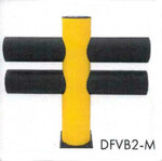 Middenstaander Lima type DFDH-M-M voor flexibele dubbele vangrail/voor binnen- en buiten gebruik/hoogte 1200 mm/voetplaat 225x225mm/beveiliging van machines, werkruimte en personeel