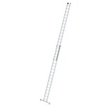 Aluminium 2-delige opsteekladder  - met Nivello stabilisatiebalk/werkhoogte 10.3 m/ladderlengte uitgeschoven 9.18 m/ladderlengte ingeschoven 5.3 m/aantal sporten 2x18/breedte ladder 420 mm