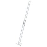 Aluminium 2-delige optrekladder  - met stabilisatiebalk/werkhoogte 9.4 m/ladderlengte uitgeschoven 8.34 m/ladderlengte ingeschoven 4.74 m/aantal sporten 2x16/breedte ladder 420 mm
