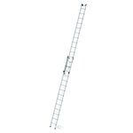 Aluminium 2-delige optrekladder  - zonder stabilisatiebalk/werkhoogte 8.3 m/ladderlengte uitgeschoven 7.22 m/ladderlengte ingeschoven 4.18 m/aantal sporten 2x14/breedte ladder 420 mm