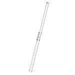 Aluminium 2-delige optrekladder  - zonder stabilisatiebalk/werkhoogte 9.4 m/ladderlengte uitgeschoven 8.34 m/ladderlengte ingeschoven 4.74 m/aantal sporten 2x16/breedte ladder 420 mm