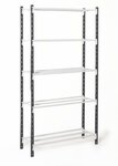 Basisset legbordstelling Flip - ca. 2000x1000x400 mm/5  niveaus met buislegborden/186 kg/leverbaar in diverse RAL kleuren