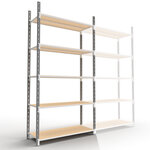 Basisset legbordstelling Flip - ca. 2000x1000x800 mm/5 niveaus met buislegborden/233 kg/leverbaar in diverse RAL kleuren