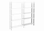 Aanbouwset legbordstelling Flip - ca. 2000x1000x366 mm/5  niveaus met buislegborden/170 kg/leverbaar in diverse RAL kleuren