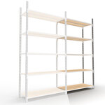 Aanbouwset legbordstelling Flip - ca. 2000x1000x800 mm/5 niveaus met buislegborden/233 kg/leverbaar in diverse RAL kleuren