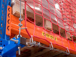 Magazijnstellingnet set A compleet/voor liggerlengte 3600 mm/nethoogte 3500 mm/draaddikte 5 mm/maaswijdte 60 mm/keuze uit drie kleuren