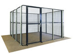 Gaaswand aanbouwset 1 compleet/wandhoogte 2200 mm/wandbreedte 1000 mm/leverbaar in diverse RAL kleuren