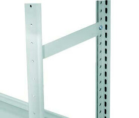 30471-Zijsteunen om te monteren op de zijkant van MULTIplus T-profiel-frames/lengte 400 mm/hoogte 39 mm/incl. 2 bouten M6x12/RAL 7035 lichtgrijs