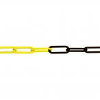 M-DEKO zichtketting van nylon lengte 50 meter/schakeldikte &Oslash; 6 mm/schakelopening 53x13 mm/treklast 250 daN/kleur: geel-zwart