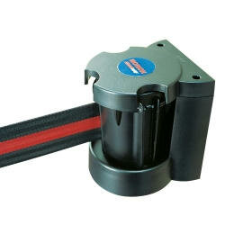 Wandafzetband Morion in kunststof cassette/voor vastschroeven/afmetingen 110x130 mm (bxh)/bandbreedte 50 mm/bandlengte 3 meter/zwart-rood-zwart