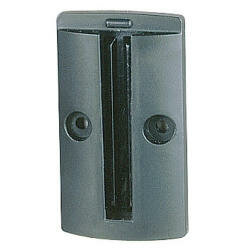 Wandclip voor wandafzetband/om vast te schroeven/kunststof/zwart