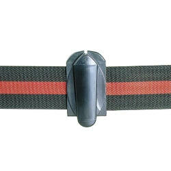 Riemverbinder/verbindt twee riemen met elkaar/mogelijkheid tot 8 meter/kunststof/zwart