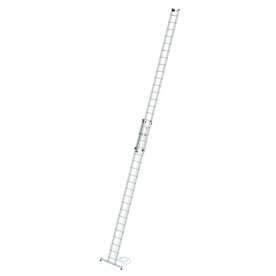 Aluminium 2-delige optrekladder  - met Nivello stabilisatiebalk/werkhoogte 11.4 m/ladderlengte uitgeschoven 10.3 m/ladderlengte ingeschoven 5.86 m/aantal sporten 2x20/breedte ladder 420 mm