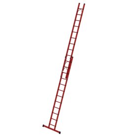 Kunststof 2-delige opsteekladder  - met stabilisatiebalk/werkhoogte 7.4 m/ladderlengte uitgeschoven 6.41 m/ladderlengte ingeschoven 3.61 m/aantal sporten 2x12/breedte ladder 420 mm