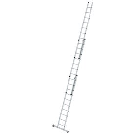 Aluminium 3-delige opsteekladder  - met stabilisatiebalk/werkhoogte 8 m/ladderlengte uitgeschoven 6.98 m/ladderlengte ingeschoven 3 m/aantal sporten 3x10/breedte ladder 500 mm