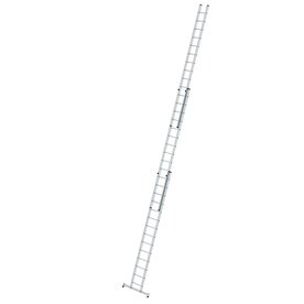 Aluminium 3-delige opsteekladder  - met Nivello stabilisatiebalk/werkhoogte 10.8 m/ladderlengte uitgeschoven 9.78 m/ladderlengte ingeschoven 4.18 m/aantal sporten 3x14/breedte ladder 500 mm