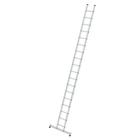 Aluminium enkele ladder  - met Nivello stabilisatiebalk/werkhoogte 6.4 m/ladderlengte 5.28 m/aantal sporten 18/breedte ladder 420 mm