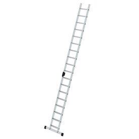 Aluminium enkele ladder  - met stabilisatiebalk/werkhoogte 5.8 m/ladderlengte 4.64 m/aantal treden 18/breedte ladder 420 mm