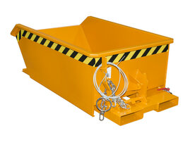 Mini-Spaandercontainer type SMGU 270 - ca. 1385x780x450 mm (lxbxh)/draagkracht 1000 kg/inhoud ca. 0,27 (m&sup3;)/zeef en aftapkraan 1"voor het scheiden van vaste- en vloeistoffen