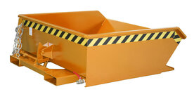 Mini-Spaandercontainer type SMGU 610 - ca. 1385x1680x450 mm (lxbxh)/draagkracht 1000 kg/inhoud ca. 0,61 (m&sup3;)/zeef en aftapkraan 1"voor het scheiden van vaste- en vloeistoffen