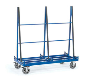 Glas- en platenwagen dubbelzijdig 4474, laadvlak 1276x2x230mm, draagvermogen 1200 kg, , Fetra