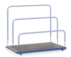 Platenstandaard (zonder beugels) 4365, laadvlak 1600x800mm, draagvermogen 1200 kg, , Fetra