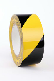 Set met 5 rollen markeringstape type MB-GS-50/breedte 50 mm/sterkte 0,16 mm/lengte 33 m/kleur: geel/zwart