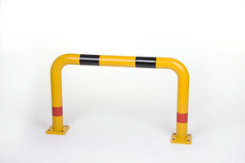 Beschermbeugel P30-50 polyurethaan/hoogte 600mm/lengte 1000mm/geel met zwarte en rode waarschuwings reflectoren