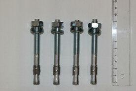 Montageset 4 ankers, verzinkt, lengte 95 mm, &Oslash; 10 mm
