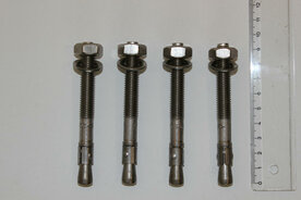 Montageset 4 ankers, RVS, lengte 95 mm, &Oslash; 10 mm
