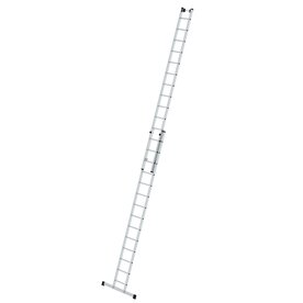 Aluminium 2-delige opsteekladder  - met stabilisatiebalk/werkhoogte 8.3 m/ladderlengte uitgeschoven 7.22 m/ladderlengte ingeschoven 4.14 m/aantal sporten 2x14/breedte ladder 420 mm
