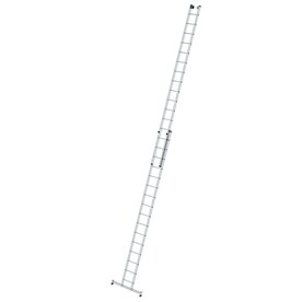 Aluminium 2-delige opsteekladder  - met Nivello stabilisatiebalk/werkhoogte 9.4 m/ladderlengte uitgeschoven 8.34 m/ladderlengte ingeschoven 4.74 m/aantal sporten 2x16/breedte ladder 420 mm