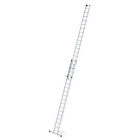 Aluminium 2-delige optrekladder  - met stabilisatiebalk/werkhoogte 10.3 m/ladderlengte uitgeschoven 9.18 m/ladderlengte ingeschoven 5.3 m/aantal sporten 2x18/breedte ladder 420 mm