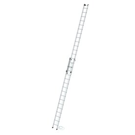 Aluminium 2-delige optrekladder  - zonder stabilisatiebalk/werkhoogte 9.4 m/ladderlengte uitgeschoven 8.34 m/ladderlengte ingeschoven 4.74 m/aantal sporten 2x16/breedte ladder 420 mm
