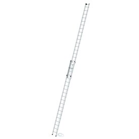 Aluminium 2-delige optrekladder  - zonder stabilisatiebalk/werkhoogte 11.4 m/ladderlengte uitgeschoven 10.3 m/ladderlengte ingeschoven 5.86 m/aantal sporten 2x20/breedte ladder 420 mm