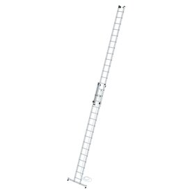 Aluminium 2-delige optrekladder  - met Nivello stabilisatiebalk/werkhoogte 9.4 m/ladderlengte uitgeschoven 8.34 m/ladderlengte ingeschoven 4.74 m/aantal sporten 2x16/breedte ladder 420 mm
