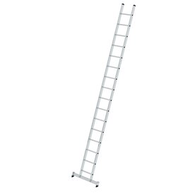 Aluminium enkele ladder  - met Nivello stabilisatiebalk/werkhoogte 5.8 m/ladderlengte 4.72 m/aantal sporten 16/breedte ladder 420 mm