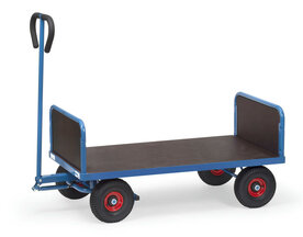 Handtrekwagen met 2 kopwanden 4021L, laadvlak 1000x600mm, Fetra
