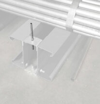 Afneembare aanslag draagarmstelling voor lichte lasten - hoogte 100 mm/elektro-verzinkte draden diameter 8 mm/voor staandervoeten