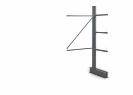 Aanbouwset draagarmstelling voor lichte lasten - 2000x500 mm/1 enkelzijdige staander met 3 draagarmen/enkelzijdig/149 kg per draagarm