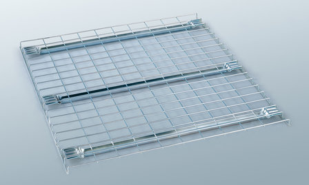 Rooster palletstellingen - draadgaasrooster/ca. 880x1100 mm (bxd)/maaswijdte 50x100 mm/draagvermogen 750 kg/elektro-verzinkt