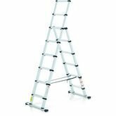 Combiladder telescopisch - inzetbaar als enkele ladder of als reformladder/uitgeschoven lengte 2,30 m/lingeschoven lengte 0,71 m/werkhoogte ca. 3,60 m/aantal treden 6 + 2