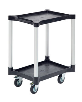 MZW 4 -Multifunctionele trolley met 2 legborden van polyethyleen - 913x535x713 mm/2 laadvlakken/draagvermogen 125 kg