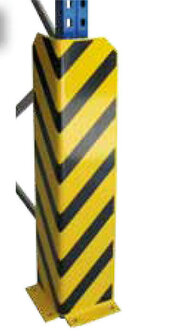 16105-N-800-Aanrijdbeveiliging magazijnstellingen/hoekbeschermer L-vormig/800mm/geel-zwart