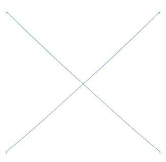 12690-Kruisschorenset voor basisstellingen met inhaaksysteem/stellingbreedte 750 en 1.000 mm/bestaand uit: 2 diagonaalschoren en 2 spanners/rondstaal/verzinkt